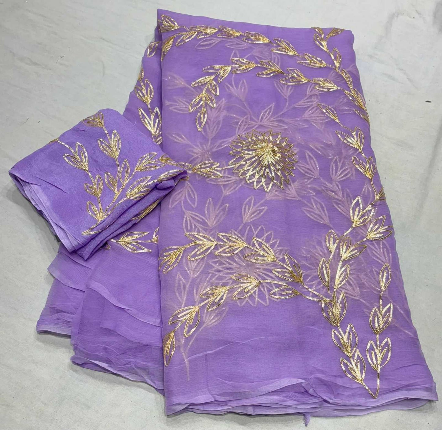 Chiffon Rin152 Nsd80 Sarees  Chiffon Gota Patti Butta Sarees