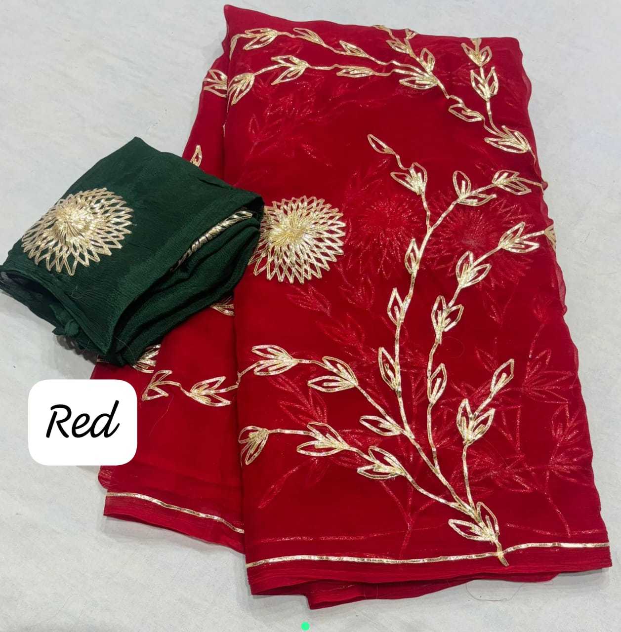 Chiffon Rin152 Nsd80 Sarees  Chiffon Gota Patti Butta Sarees