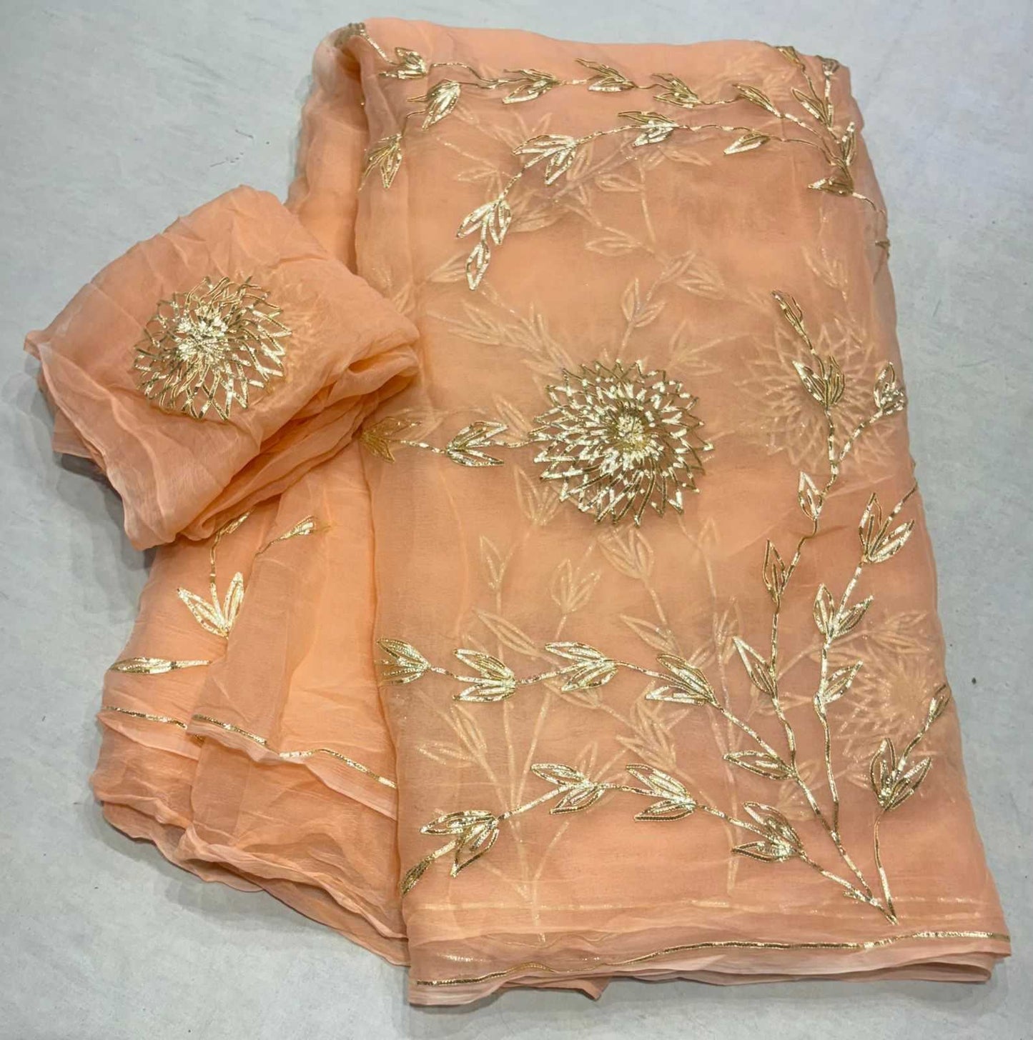 Chiffon Rin152 Nsd80 Sarees  Chiffon Gota Patti Butta Sarees