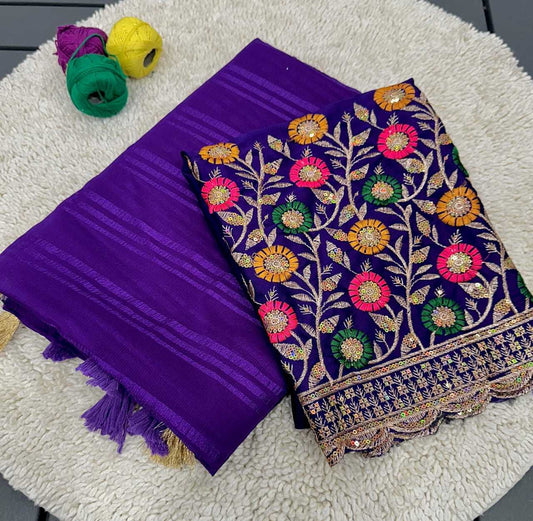 Chiffon Rin171 527 Sarees  Fancy Solid Chiffon Plain Sarees