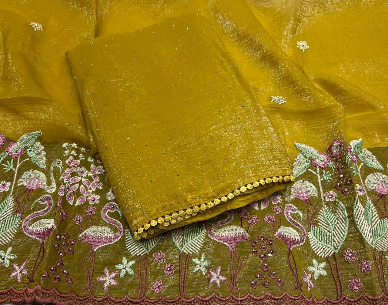 Chiffon Rin186 Rvv35 Sarees  Fancy Chiffon Tissue Silk Work Sarees