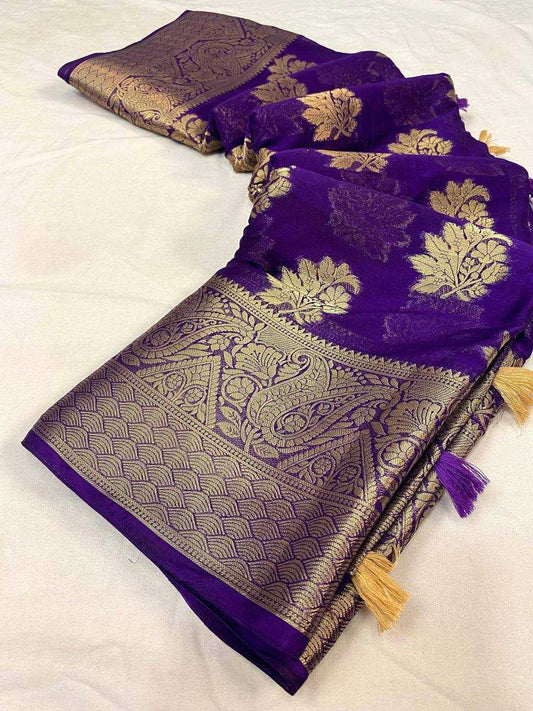 Chinon Ape Chinon Sarees  Ladies Indian Butta Sarees