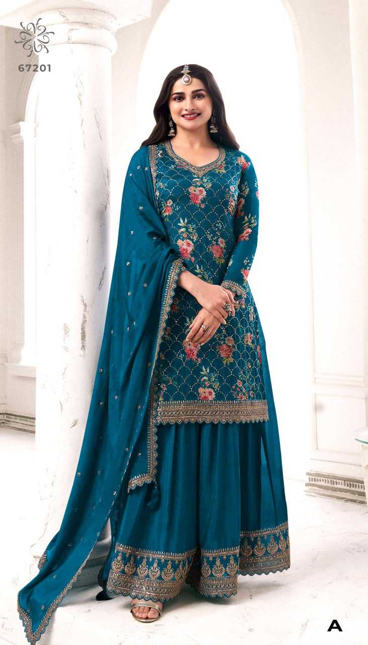 Chinon Kal 67201-A Suits & Dresses  Sharara Salwar Ladies Printed Suits