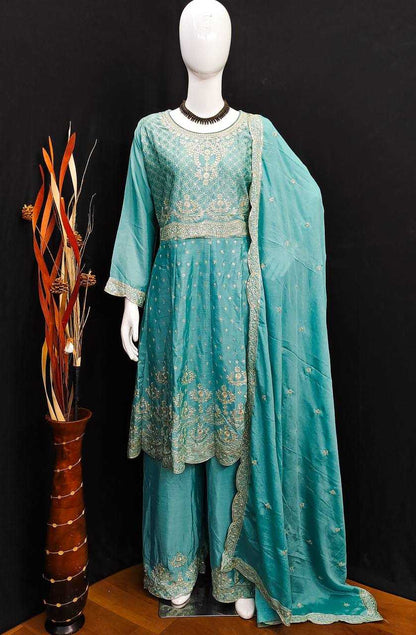 Chinon Kal 9828 Suits & Dresses  Ladies Sharara Salwar Embroidery Suits