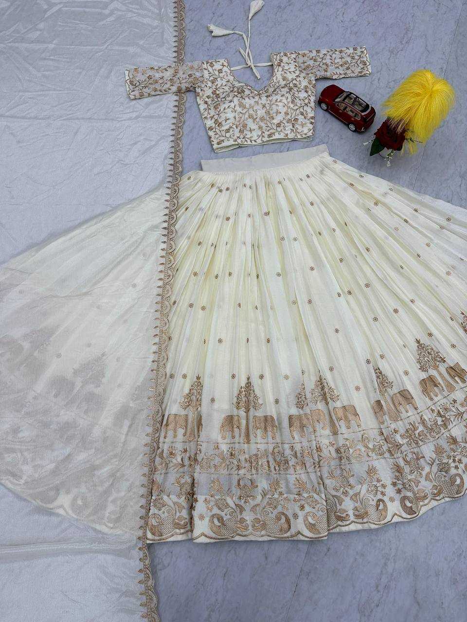 Chinon Kesh120 075 Lehengas  Silk Traditional Embroidered Lehengas