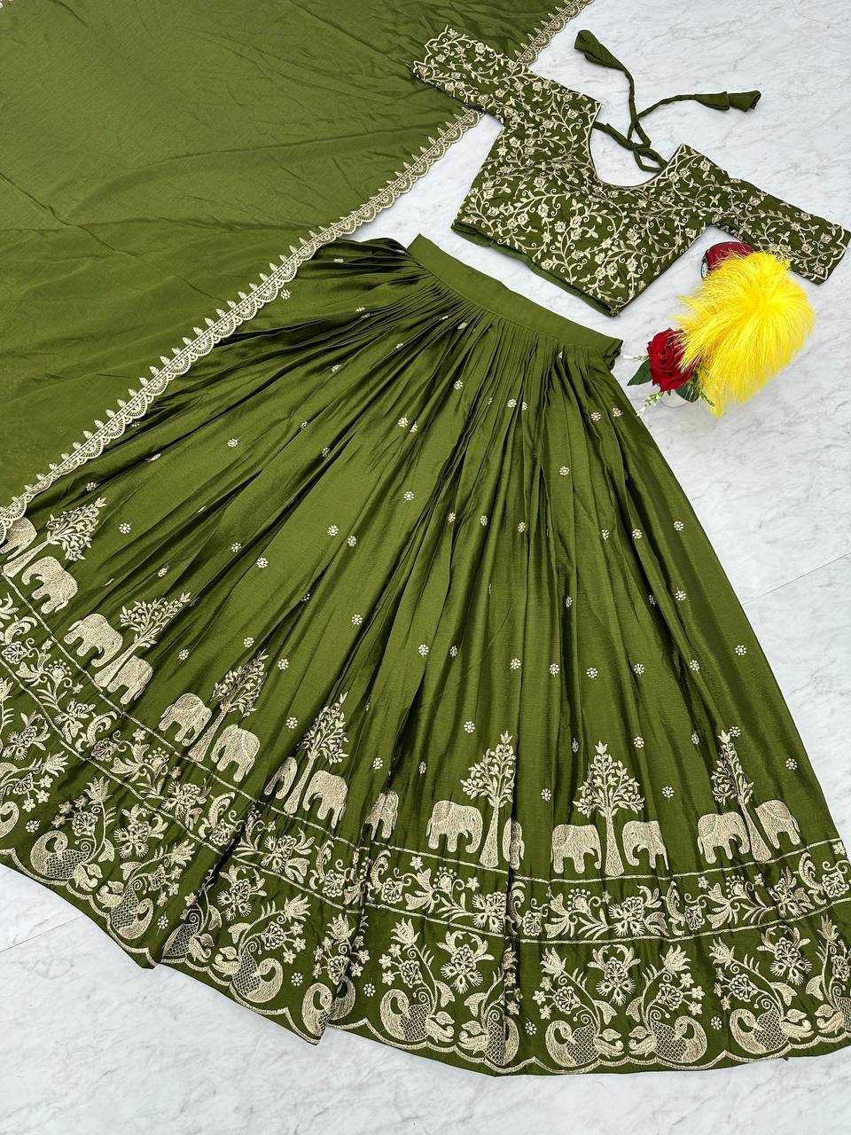 Chinon Kesh120 075 Lehengas  Silk Traditional Embroidered Lehengas