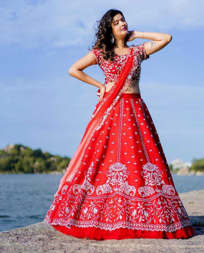 Chinon Kesh120 116 Lehengas  Traditional Embroidered Lehengas