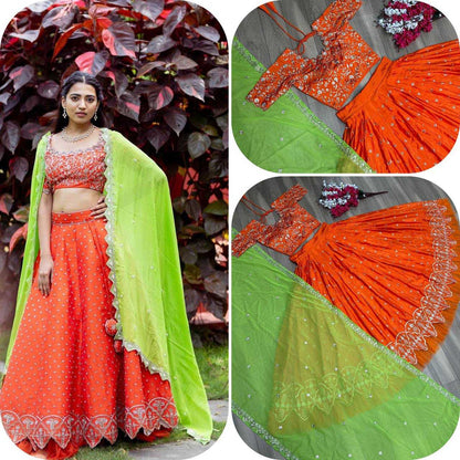 Chinon Kesh120 117 Lehengas  Fancy Silk Embroidered Lehengas