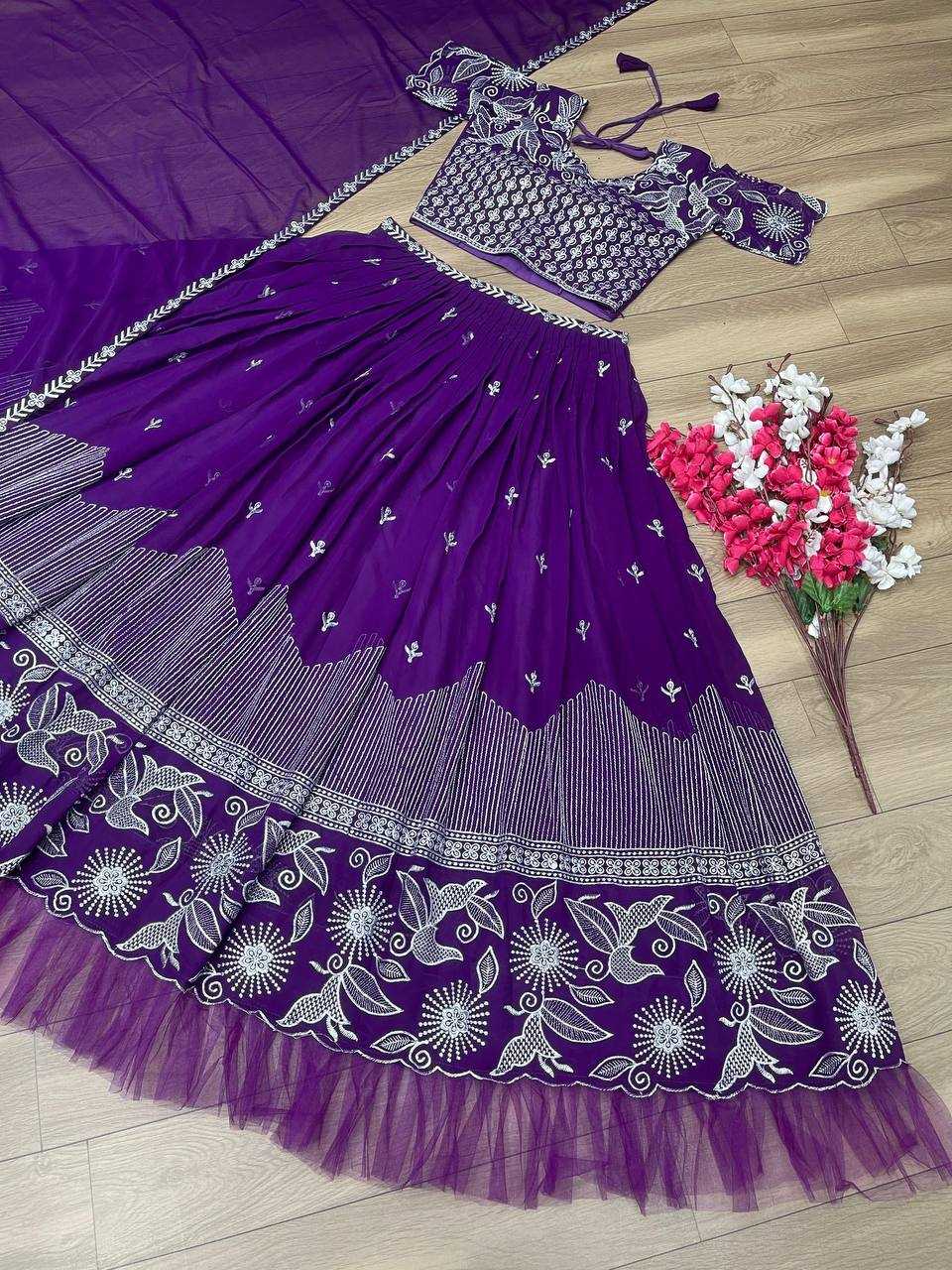 Chinon Kesh120 120 Lehengas  Embroidered Traditional Lehengas