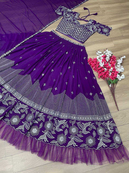 Chinon Kesh120 120 Lehengas  Embroidered Traditional Lehengas