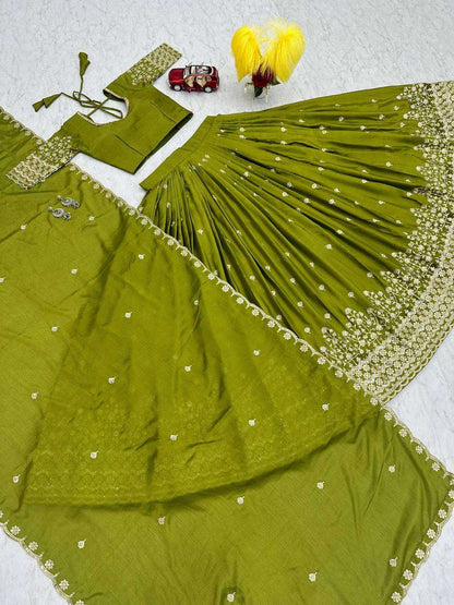 Chinon Kesh120 172 Lehengas  Traditional Embroidered Lehengas