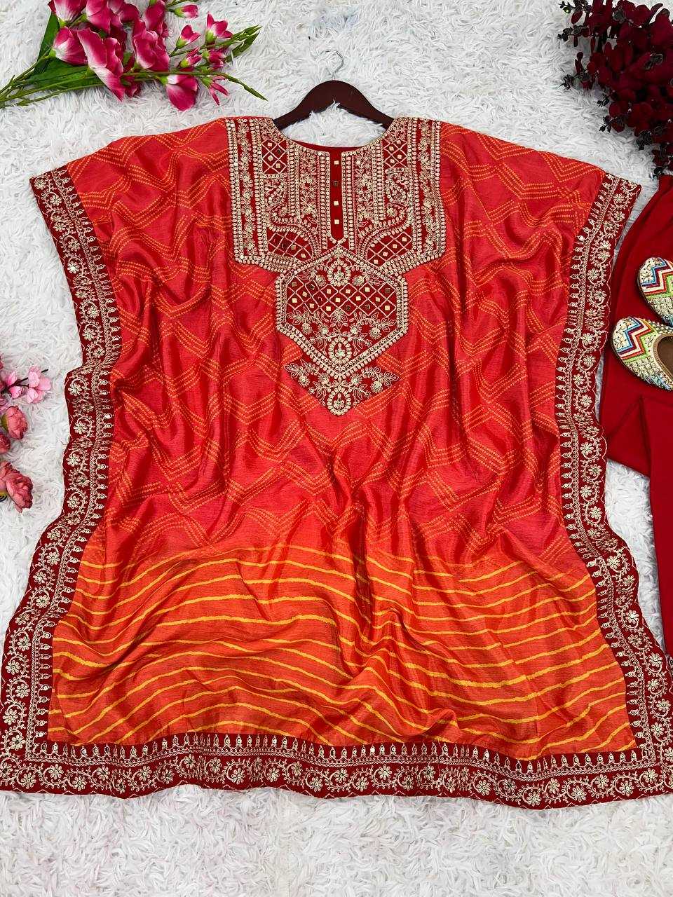 Chinon Kesh123 5206 Kurtis  Printed Kurtis With Bottom Mirror Work Fancy Embroidered Kurtis