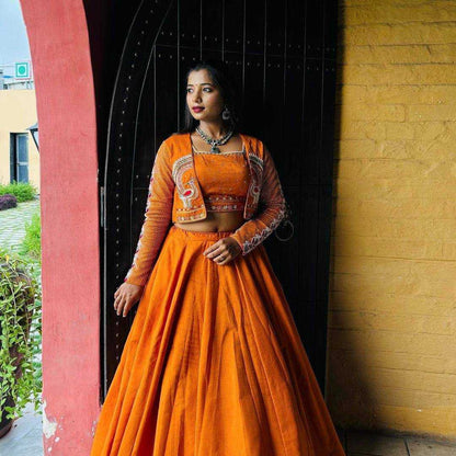 Chinon Kesh127 047 Lehengas  Traditional Embroidered Navratri Chaniya Choli Lehengas