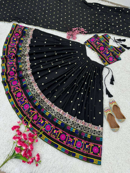 Chinon Kesh128 387 Lehengas  Navratri Chaniya Choli Traditional Embroidered Lehengas