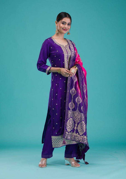 Chinon Kesh128 391 Suits & Dresses  Ladies Embroidery Ladies Party Wear Suits Diwali Collectons