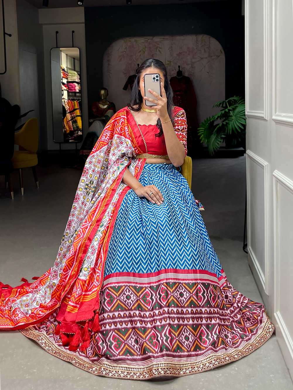 Chinon Kesh134 1009 Lehengas  Traditional Printed Navratri Chaniya Choli Lehengas