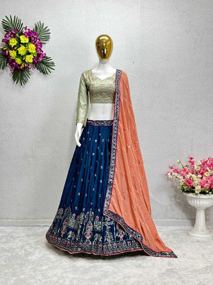 Chinon Kesh139 1643 Lehengas  Traditional Embroidered Lehengas