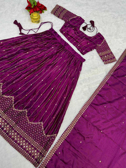 Chinon Kesh163 13 Lehengas  Traditional Embroidered Lehengas