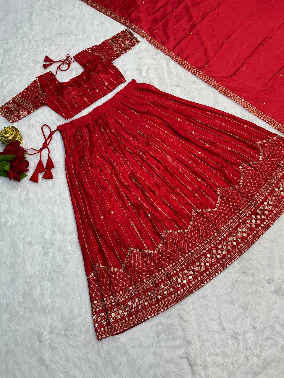 Chinon Kesh163 13 Lehengas  Traditional Embroidered Lehengas