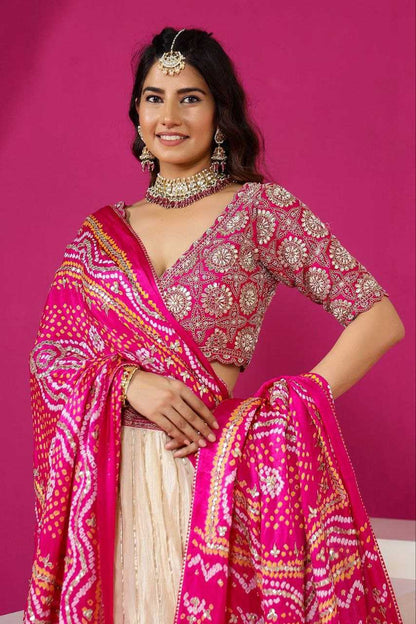 Chinon Kesh176 120 Lehengas  Traditional Embroidered Lehennga With Dupatta Lehenga With Blouse Gota Patti Lehengas