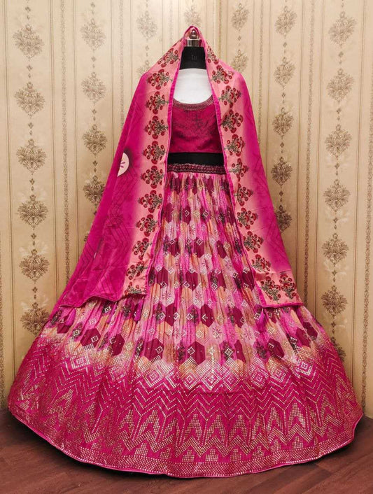 Chinon Kesh179 Ahb47 Lehengas  Fancy Silk Printed Lehengas