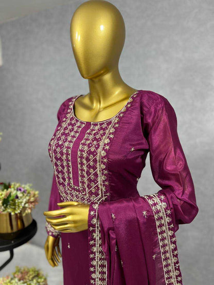 Chinon Kesh228 534 Suits & Dresses  Embroidry Long Kurti Green Salwar Suits Ladies Silk Manufacture