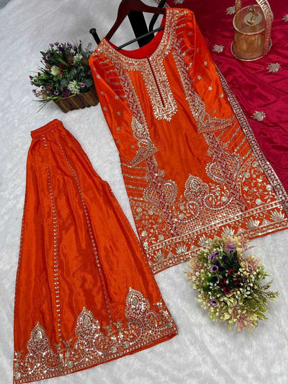 Chinon Kesh228 538 Suits & Dresses  Party Embroidery Salwar Sharara Salwar Suits Manufacture