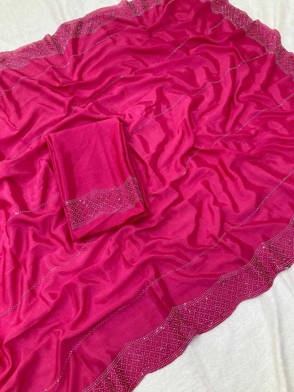 Chinon Run Finishing Sarees  Fancy Party Wear Sarees