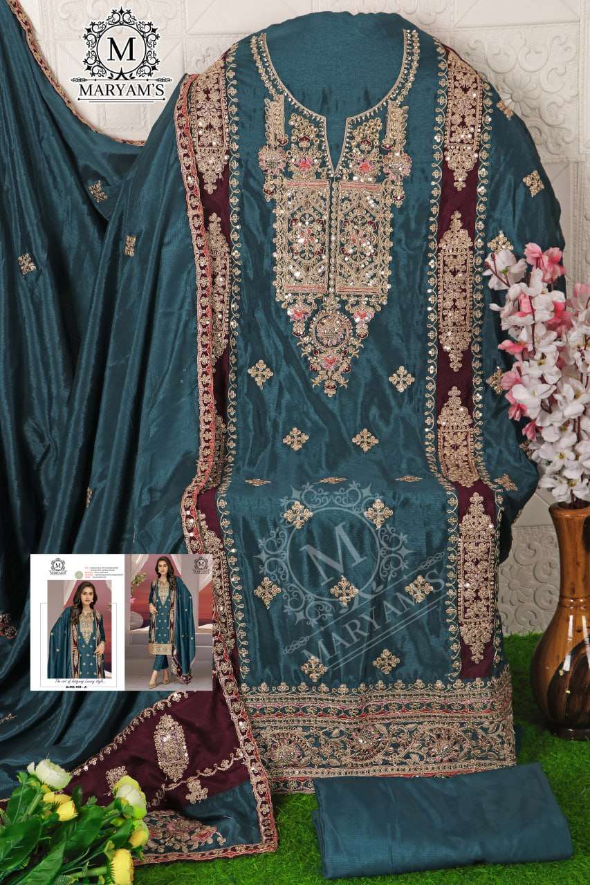 Chinon Silk Kal 168 Suits & Dresses  Unstitched Suits E