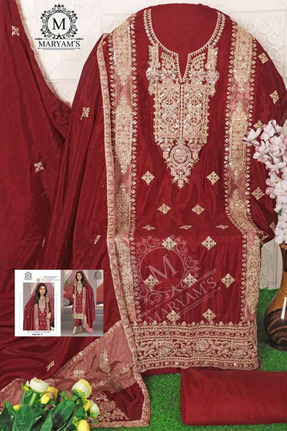 Chinon Silk Kal 168 Suits & Dresses  Unstitched Suits E