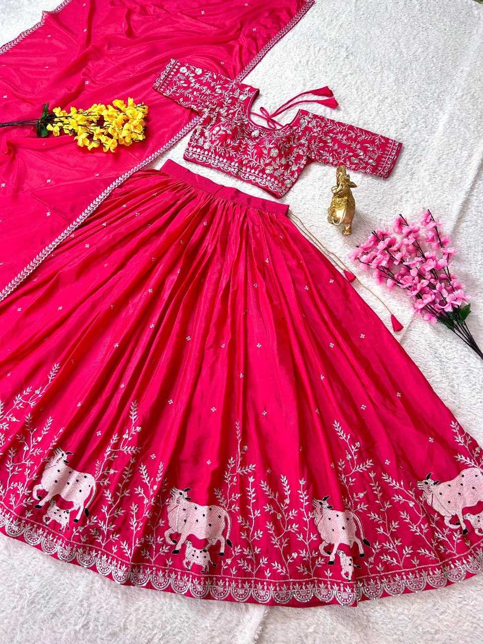 Chinon Silk Kesh108 5591 Lehengas  Embroidered Fancy Traditional Lehengas