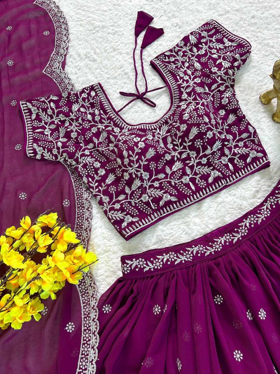 Chinon Silk Kesh108 5597 Lehengas  Embroidered Fancy Traditional Lehengas