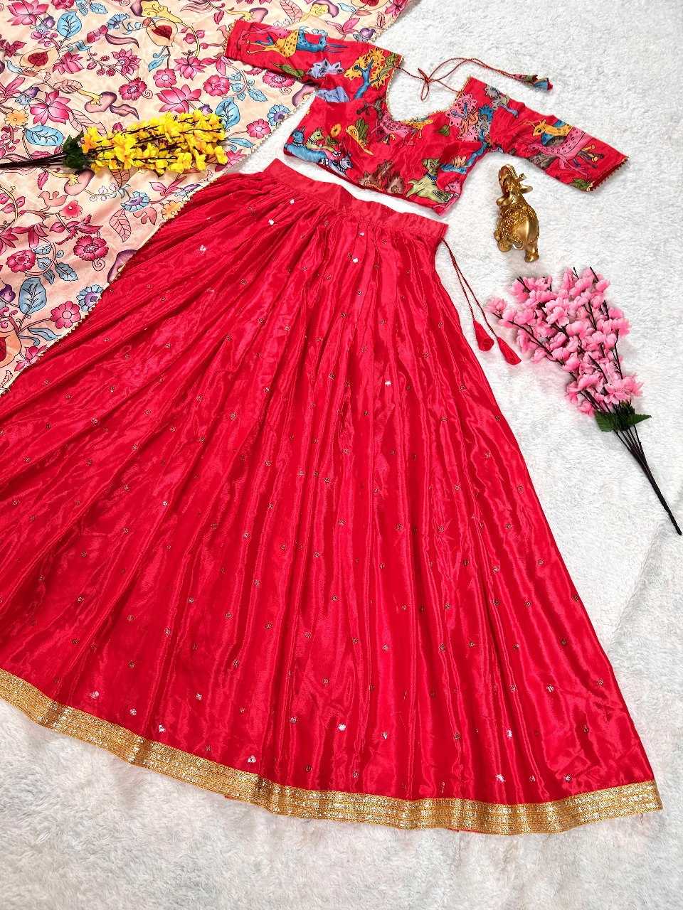 Chinon Silk Kesh108 5620 Lehengas  Silk Printed Embroidered Lehengas