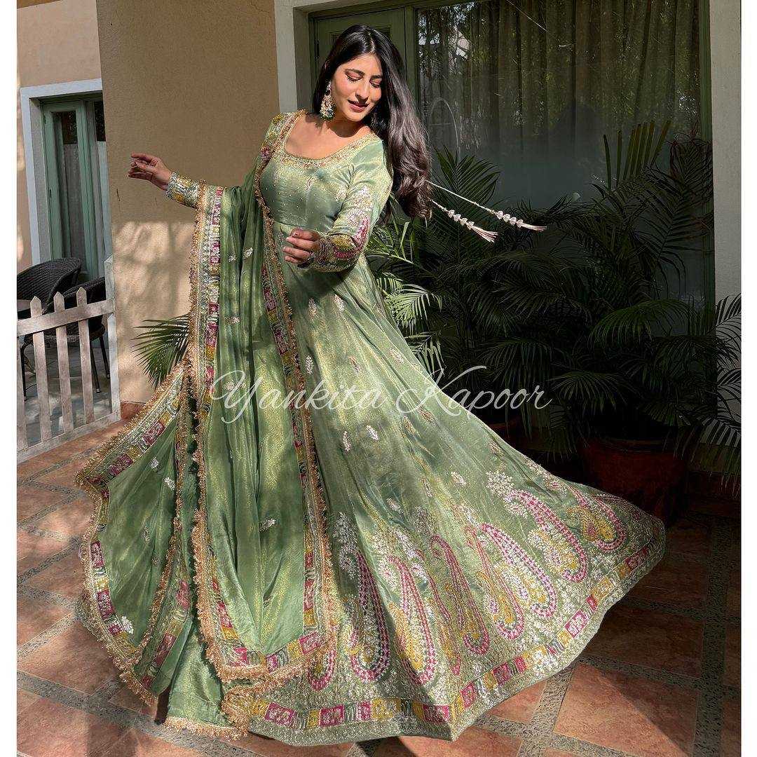 Chinon Silk Kesh121 1621 Gowns  Embroidery Anarkali Party Long Work Gowns