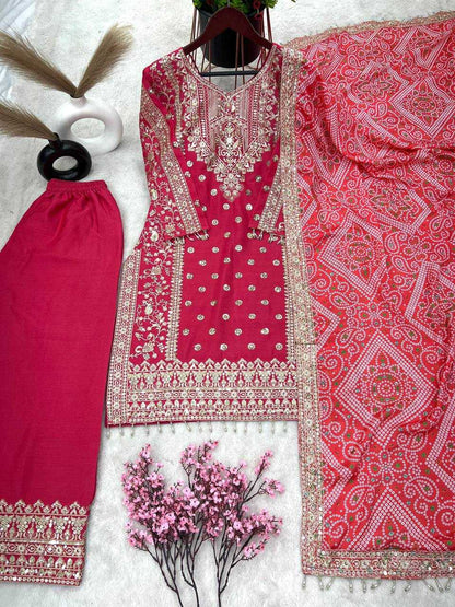 Chinon Silk Kesh123 5157 Suits & Dresses Islamic Clothing  Pakistani Embroidery Ladies Silk  Suits