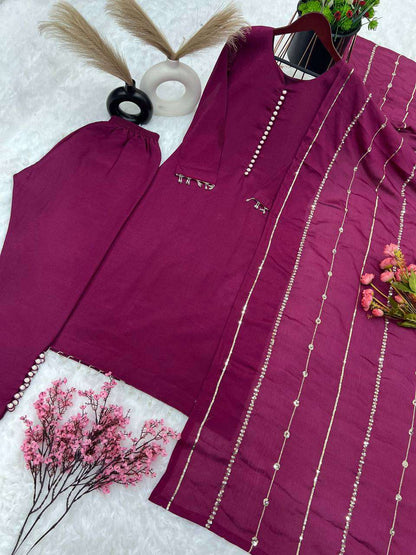 Chinon Silk Kesh123 5161 Suits & Dresses  Ladies Party Wear Ladies Silk Suits