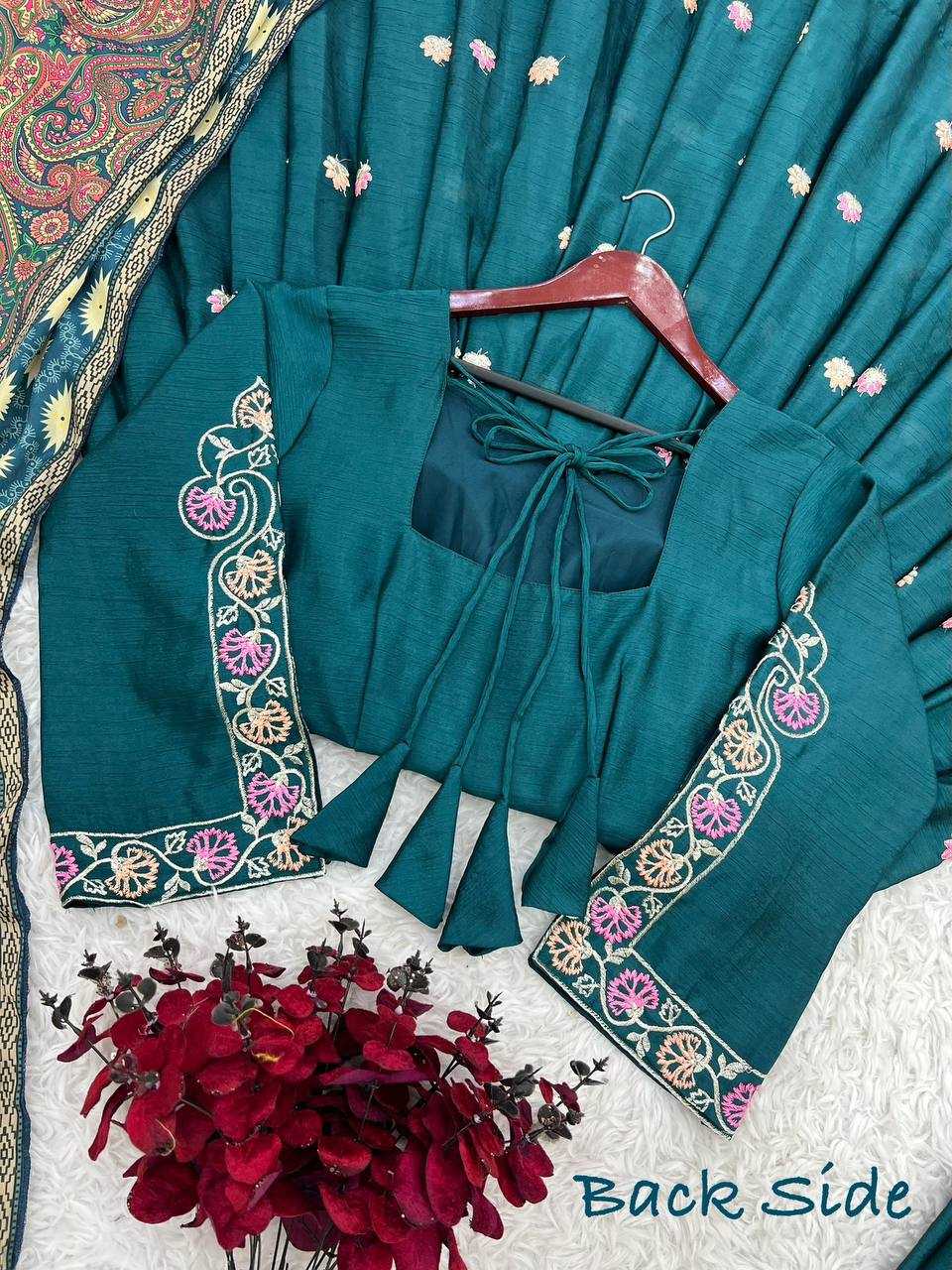 Chinon Silk Kesh123 5205 Gowns  Embroidery Anarkali Long Work Diwali Collections Gowns