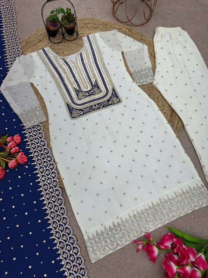 Chinon Silk Kesh124 803 Suits & Dresses Islamic Clothing  Pakistani Embroidery Ladies Silk Wedding Suits