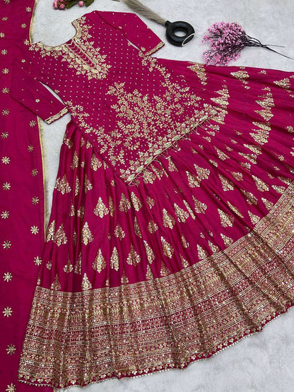 Chinon Silk Kesh124 806 Lehengas  Traditional Silk Embroidered Lehengas