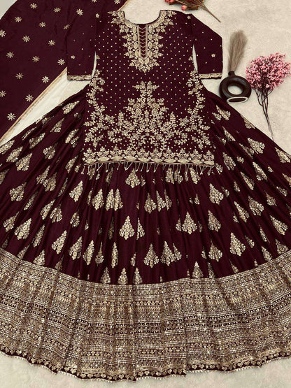 Chinon Silk Kesh124 806 Lehengas  Traditional Silk Embroidered Lehengas