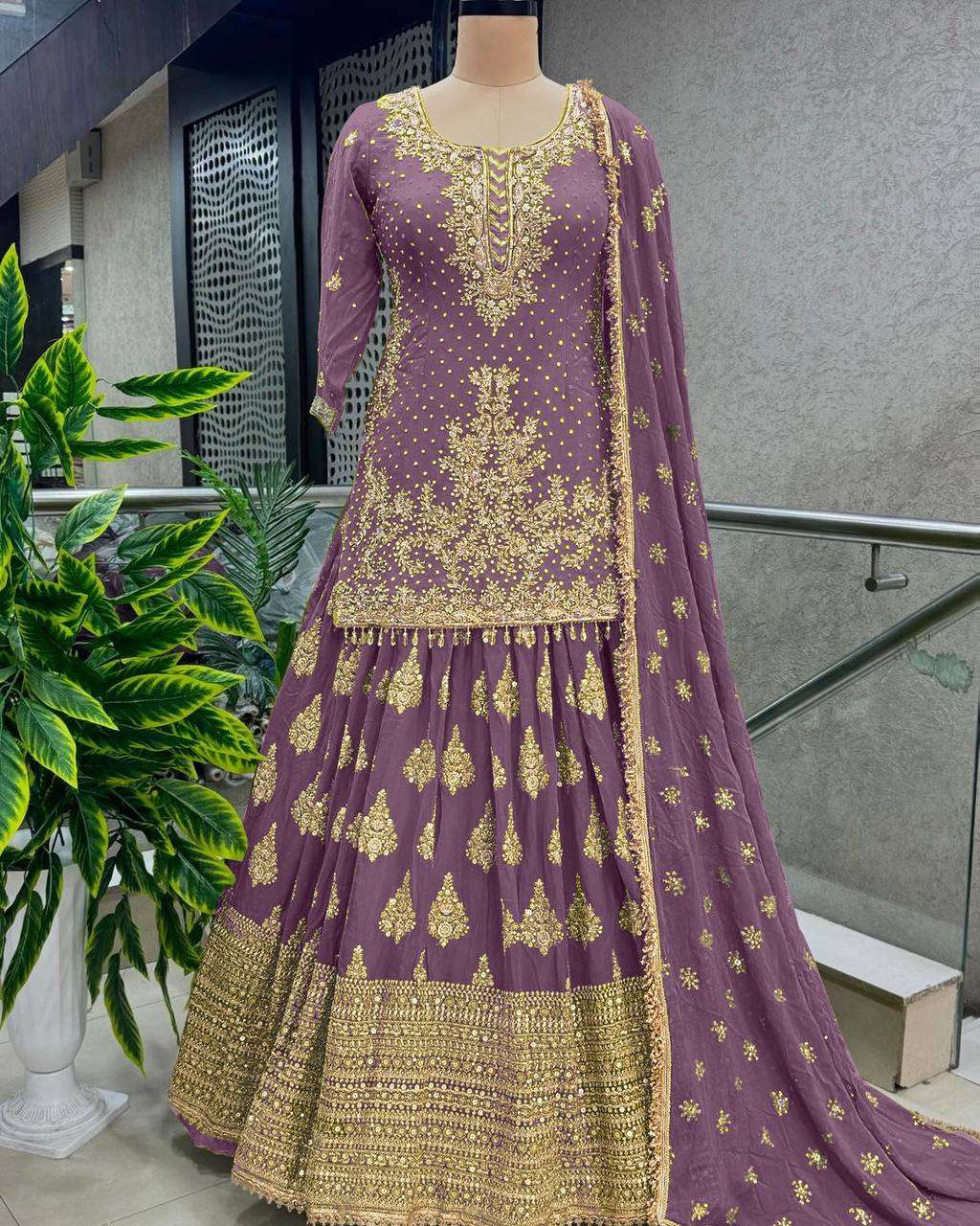 Chinon Silk Kesh124 806 Lehengas  Traditional Silk Embroidered Lehengas