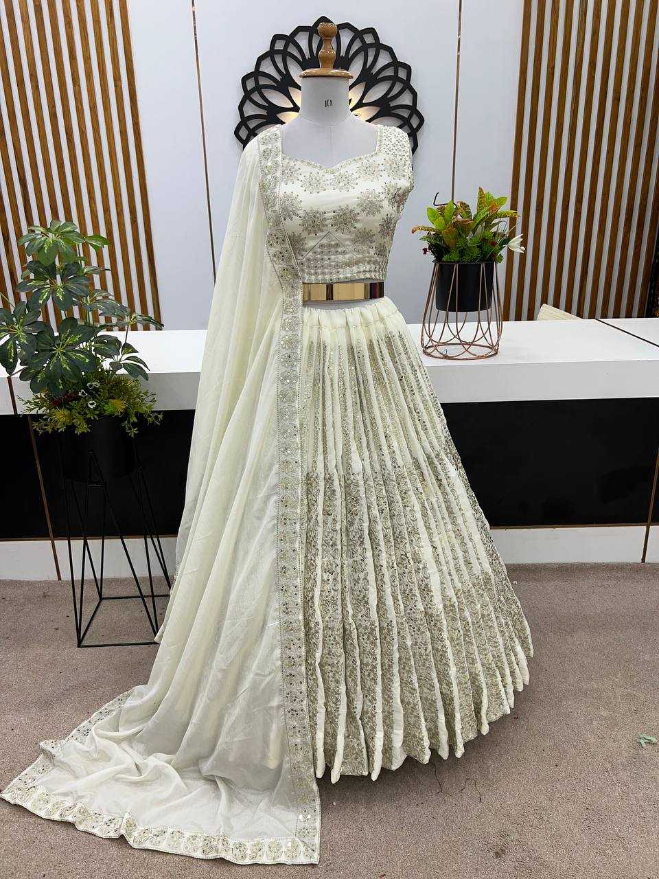 Chinon Silk Kesh124 822 Lehengas  Traditional Silk Embroidered Lehengas