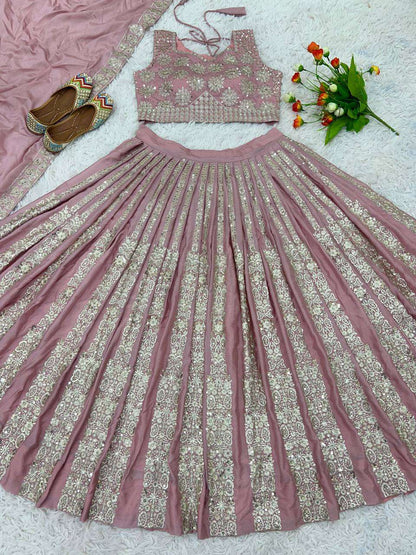 Chinon Silk Kesh124 822 Lehengas  Traditional Silk Embroidered Lehengas