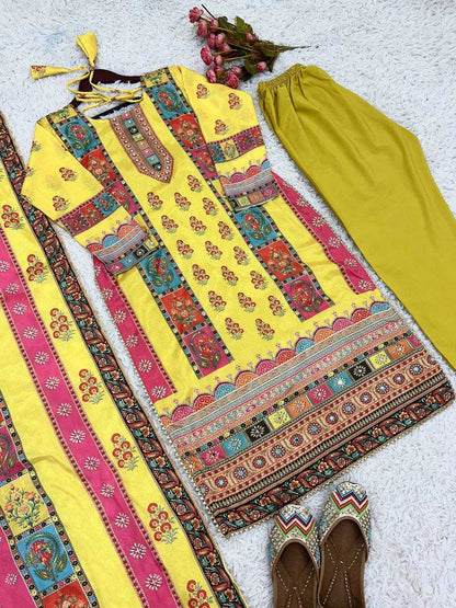 Chinon Silk Kesh125 3080 Suits & Dresses  Ladies Printed Ladies Silk Suits