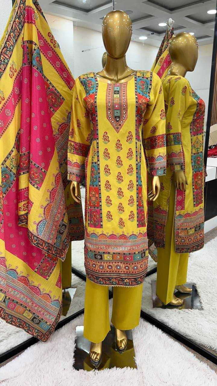 Chinon Silk Kesh125 3080 Suits & Dresses  Ladies Printed Ladies Silk Suits