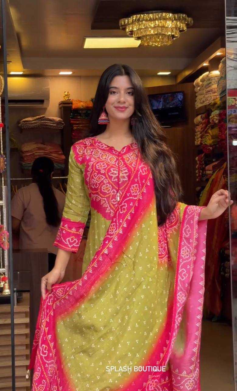 Chinon Silk Kesh125 3092 Suits & Dresses  Ladies Silk Printed Suits