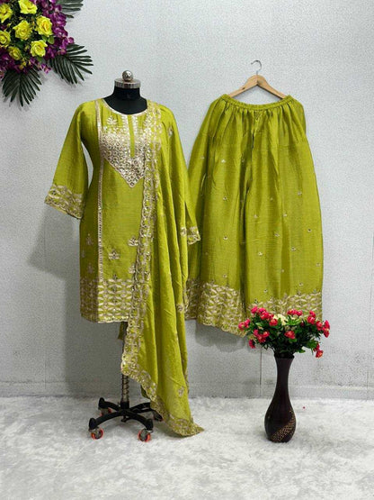 Chinon Silk Kesh140 164 Suits & Dresses  Ladies Palazzo Ladies Silk Suits