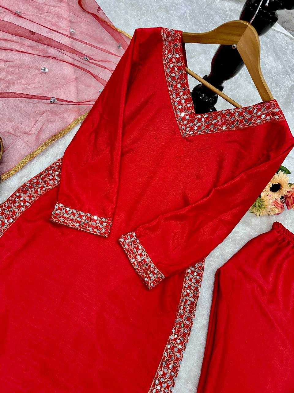 Chinon Silk Kesh147 177 Suits & Dresses Islamic Clothing  Embroidered Ladies Pakistani Ladies Silk Suits