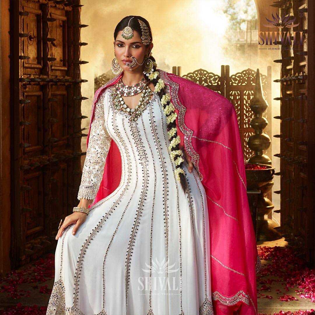 Chinon Silk Kesh147 181 Gowns  Embroidered Anarkali Long Wedding Gowns