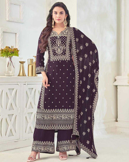 Chinon Silk Kesh147 183 Suits & Dresses  Ladies Embroidery Ladies Silk Zari Work Suits